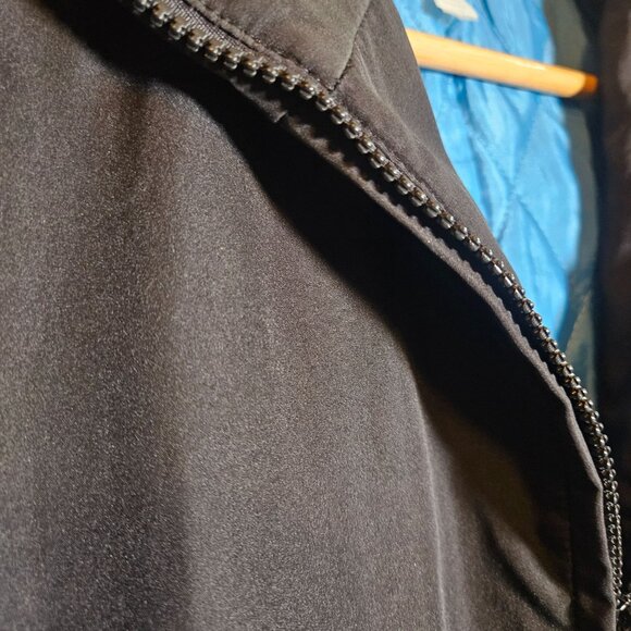 VTG GAP Black Women Utility Jacket M Hooded Gorpcore Clean Girl Fall Layering - Picture 6 of 11